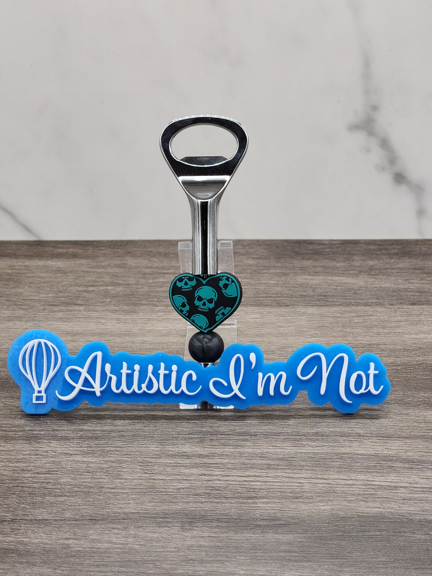 Skeleton Love Beaded Bottle Opener