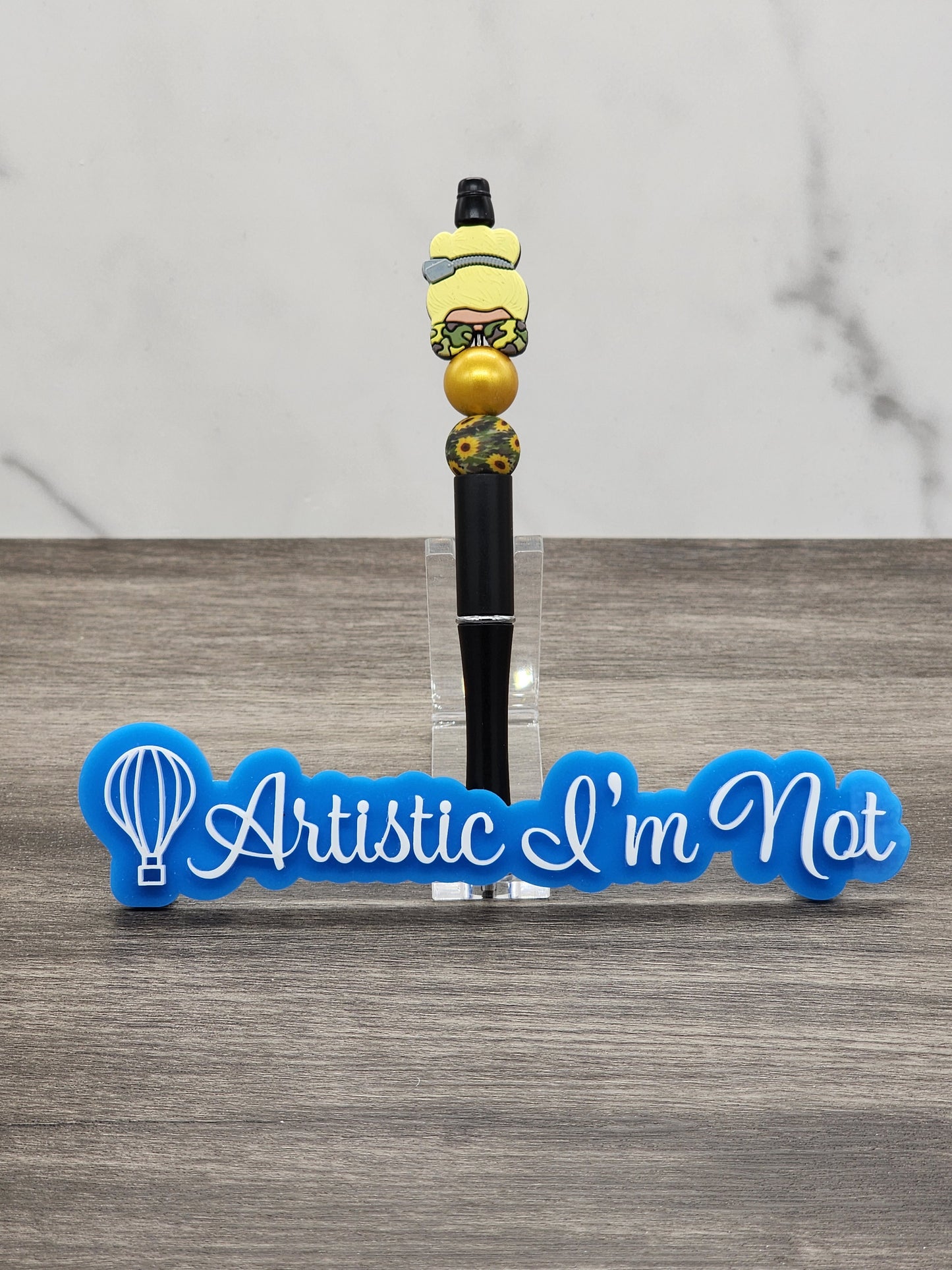 Military Mom Beaded Pen