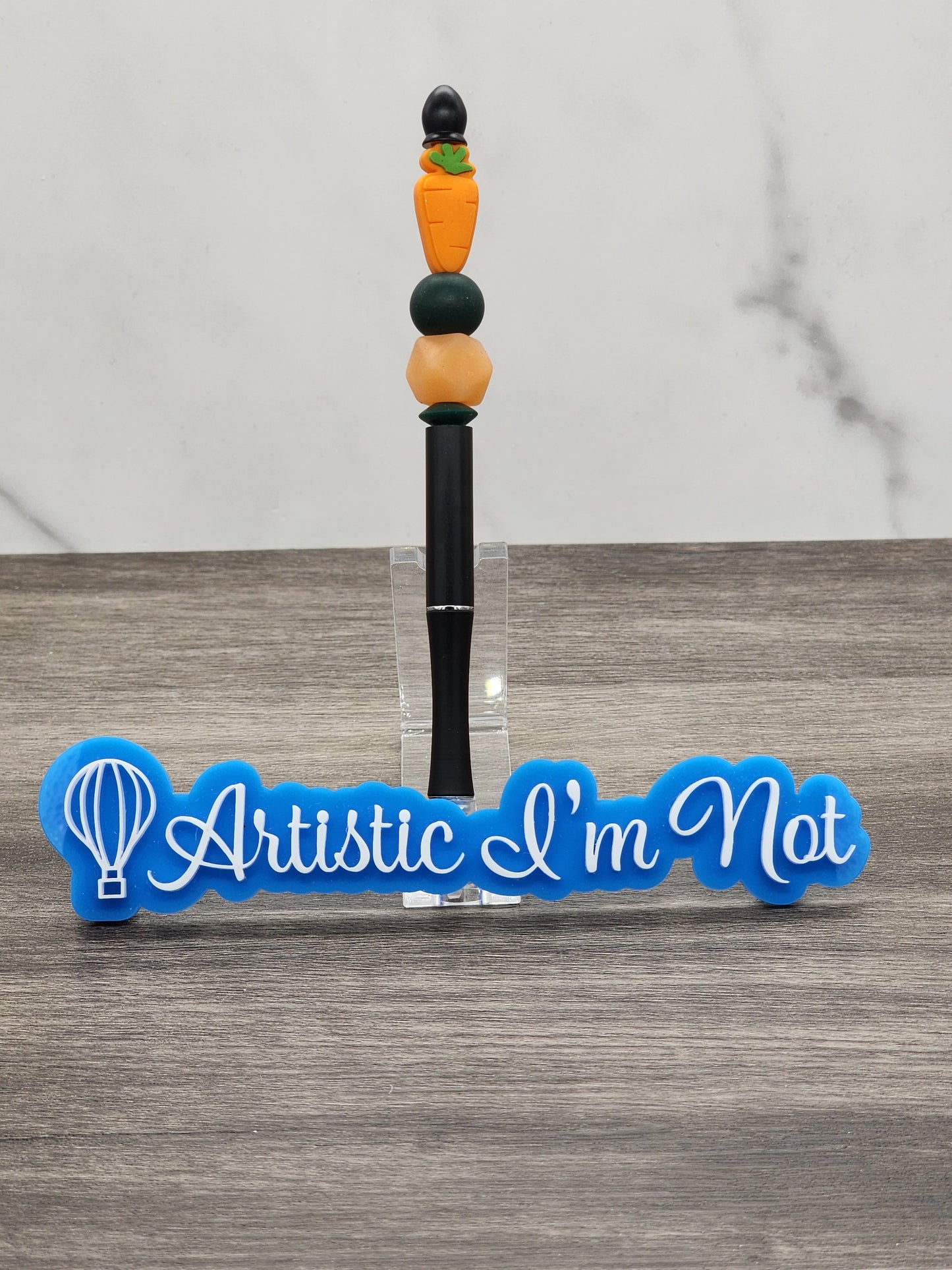 Carrot Patch Beaded Pencil