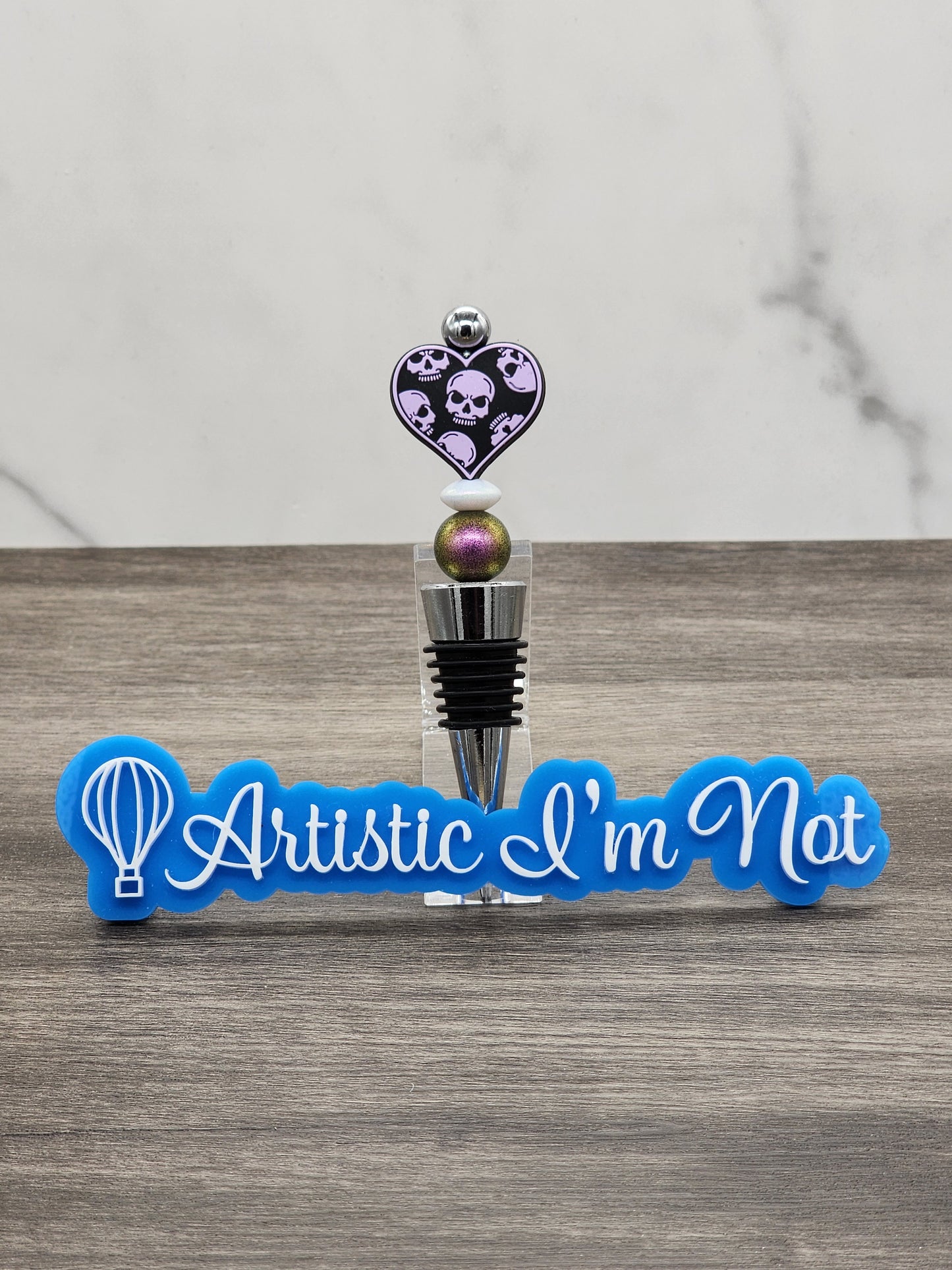 Skeleton Love Beaded Wine Stoppers