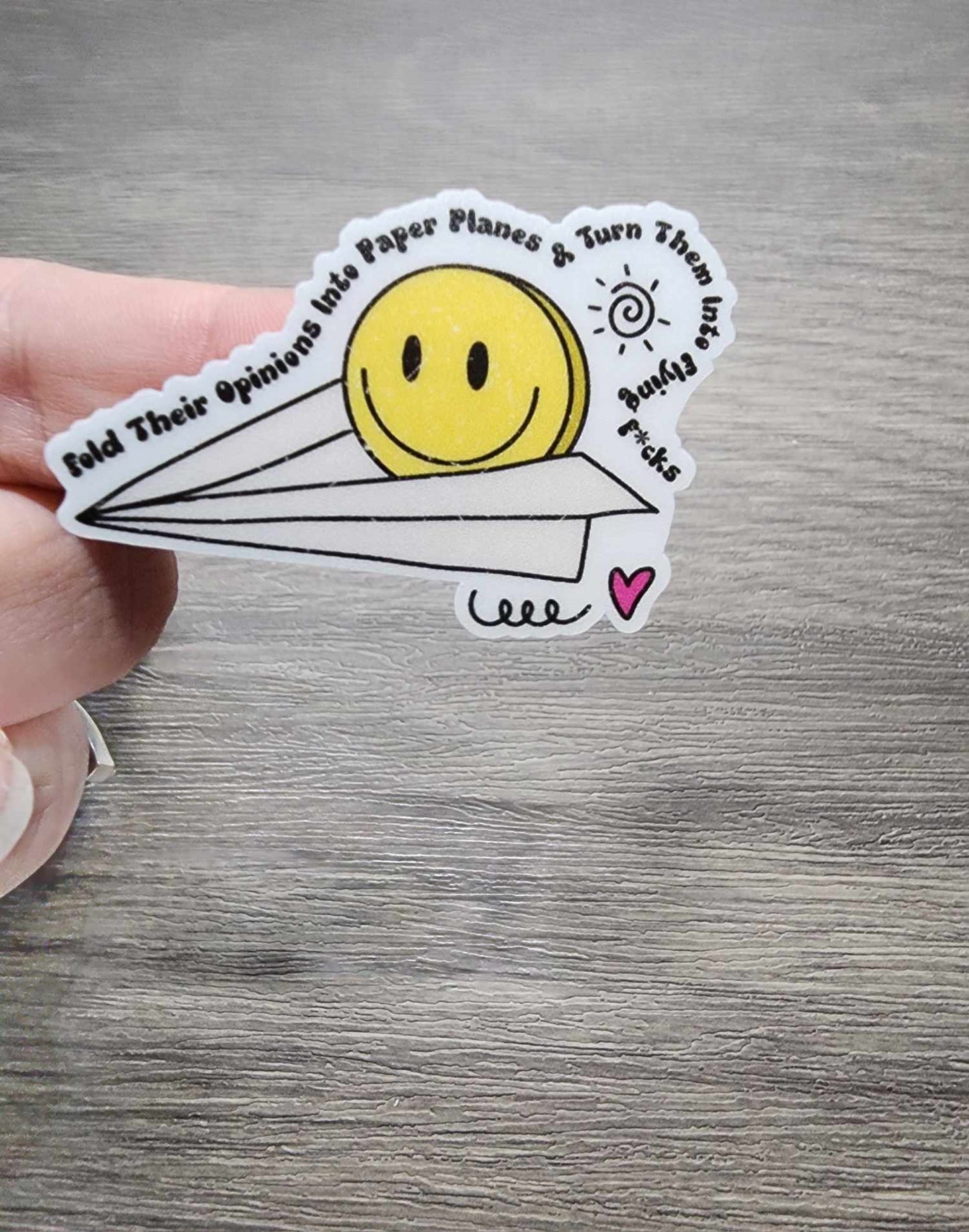 Fold Their Opinions Into Paper Planes | Vinyl Sticker