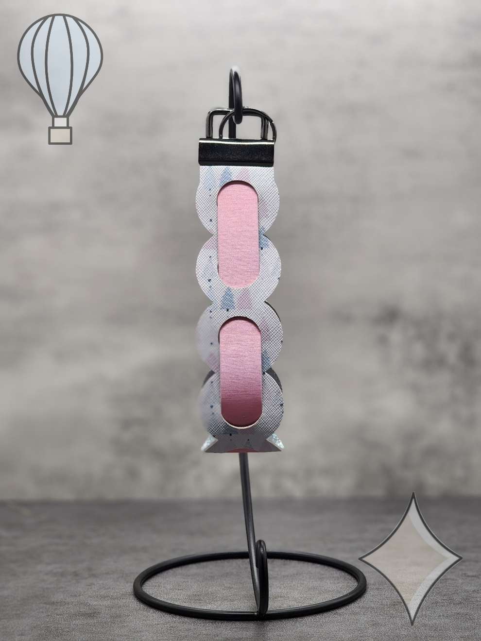 Pink Christmas Tree Woven Wristlet