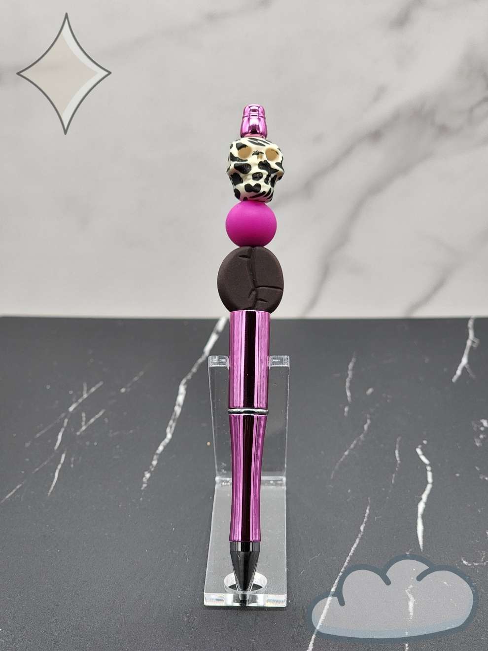 Dead but Caffeinated Beaded Pen