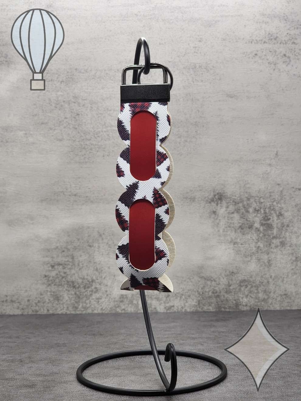 Plaid and Cheetah Christmas Tree Woven Wristlet