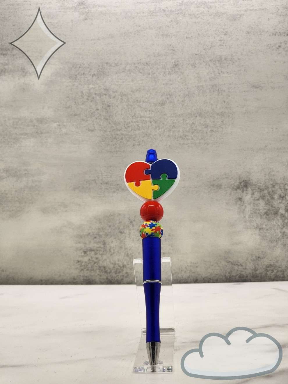 Autism Love Beaded Pen