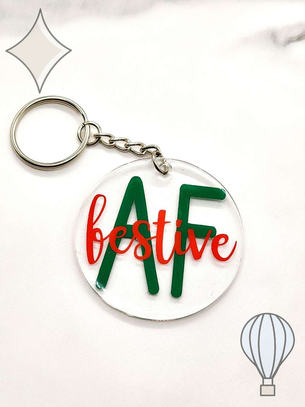 Festive AF Acrylic Keychain