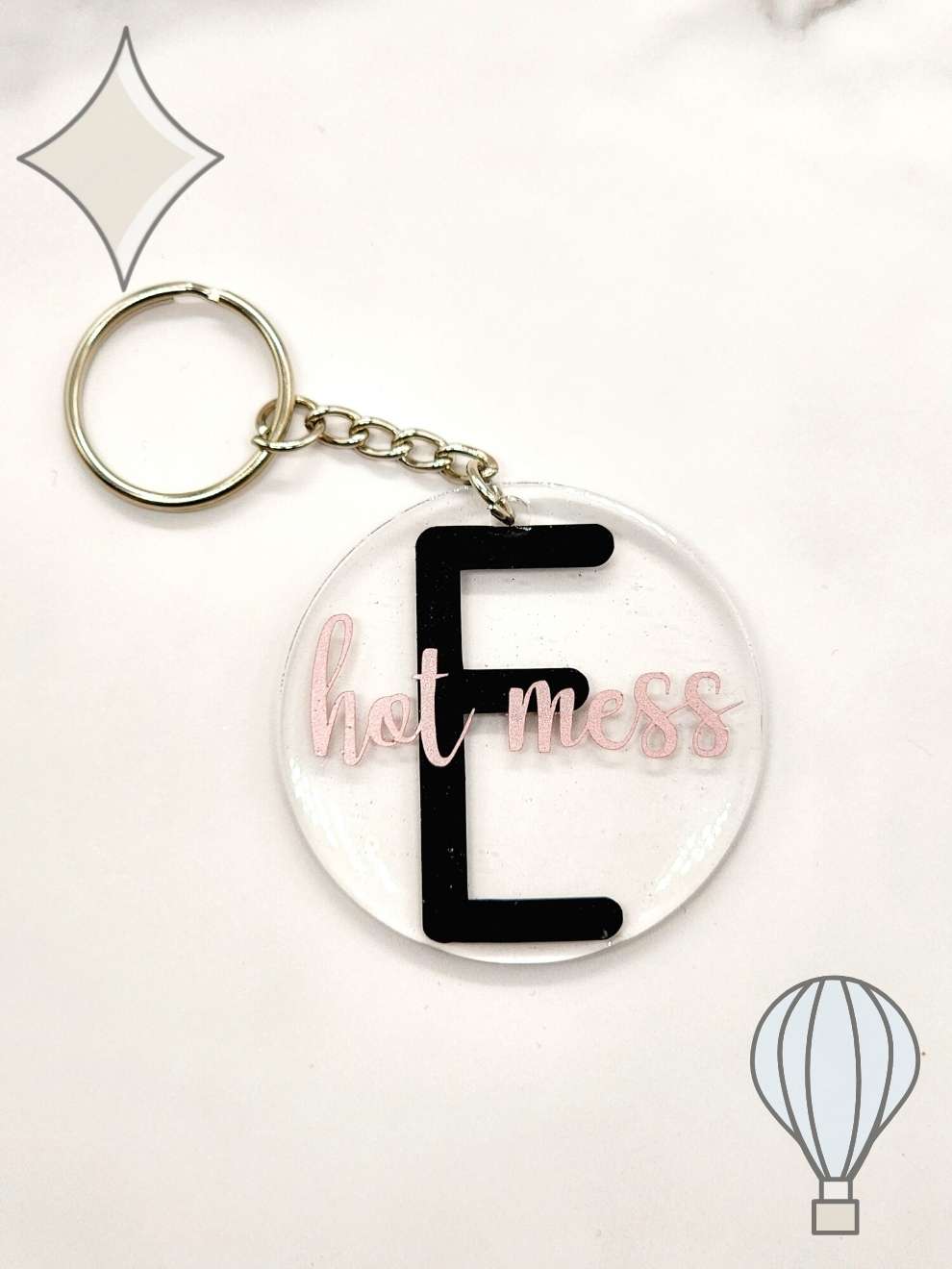 Hot Mess E Acrylic Keychain