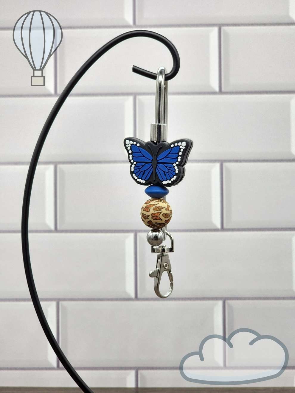Butterfly Kisses (Blue) Purse Key Finder