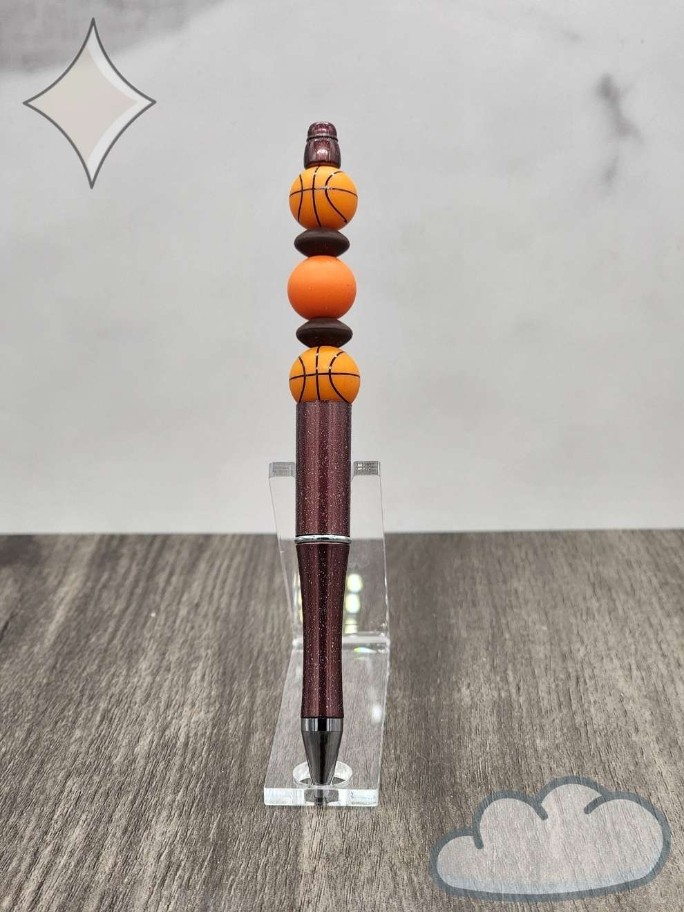 Baseketball Beaded Pen