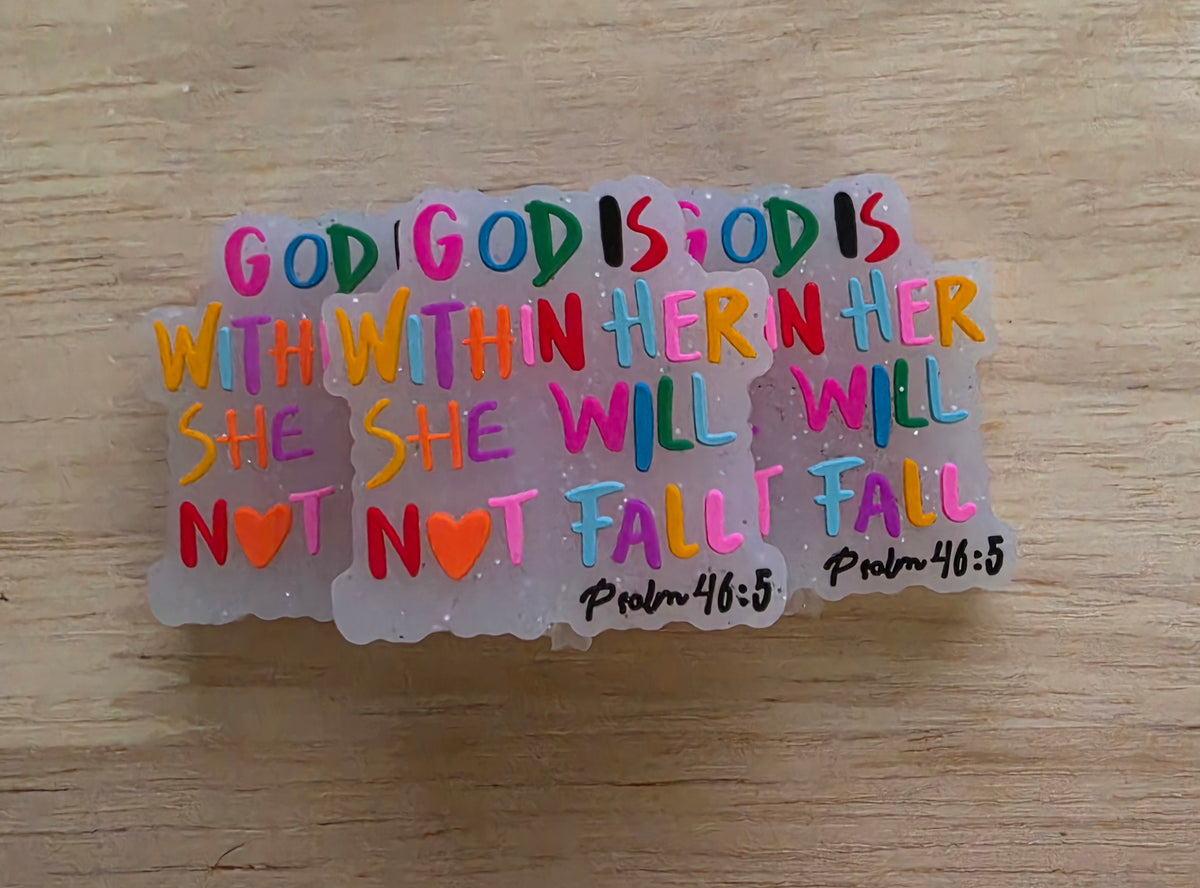 God is Within Her She Will Not Fall [Focal Bead]