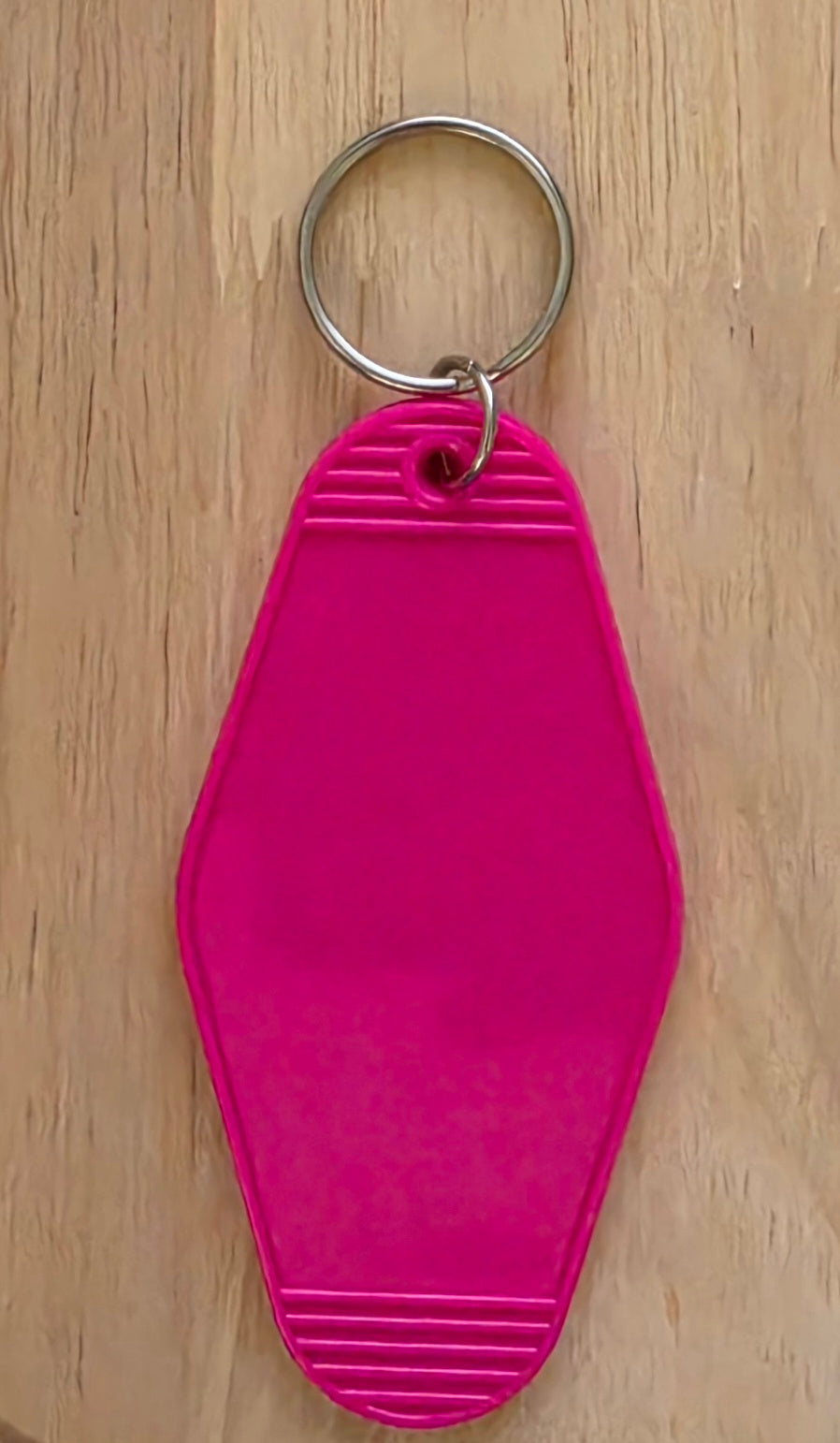 Hot Pink Motel Keychain Blank