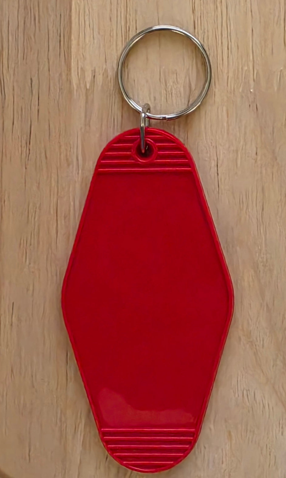 Red Motel Keychain Blank