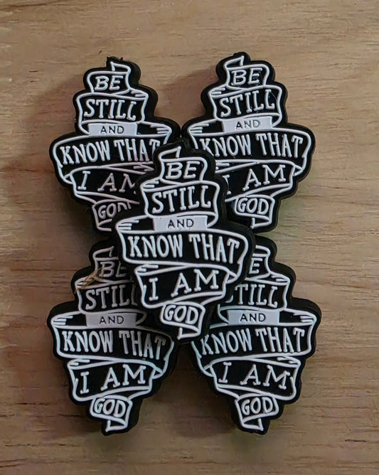 Be Still and Know That I Am God - White [Focal Bead]