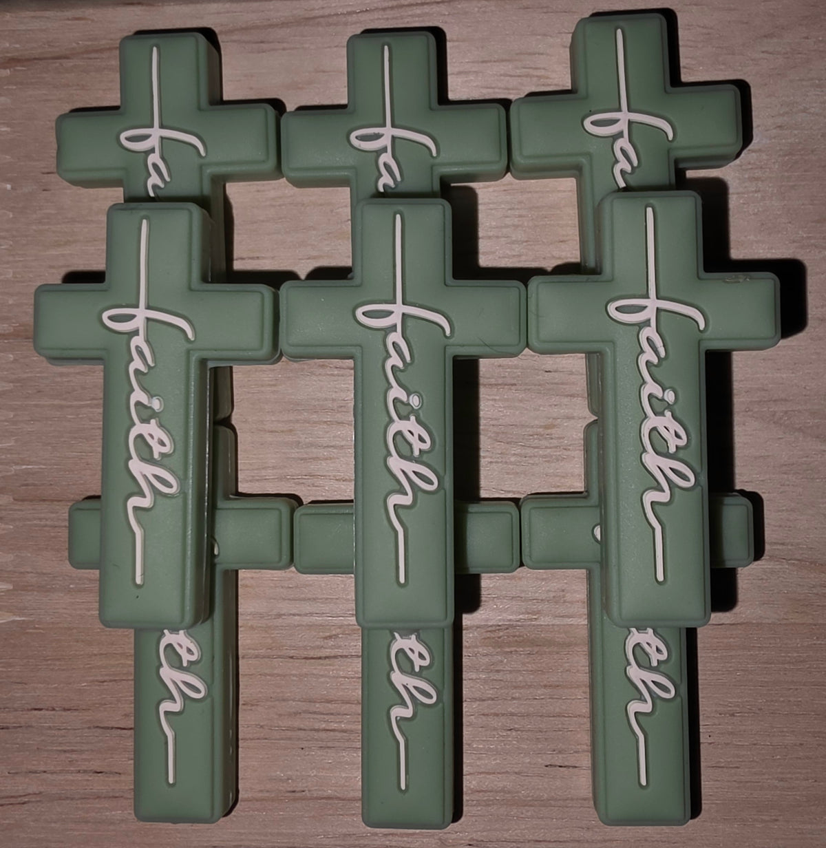 Faith Cross - Sage [Focal Bead]