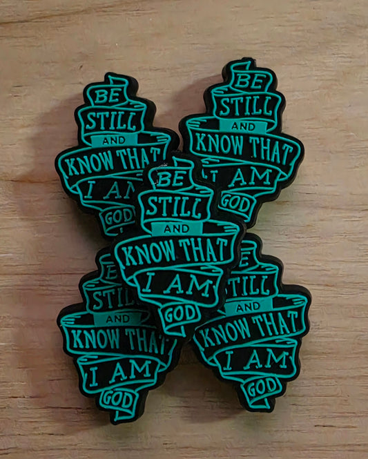 Be Still and Know That I Am God - Teal [Focal Bead]