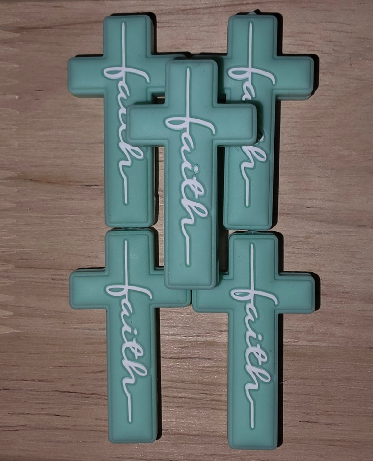 Faith Cross - Mint [Focal Bead]