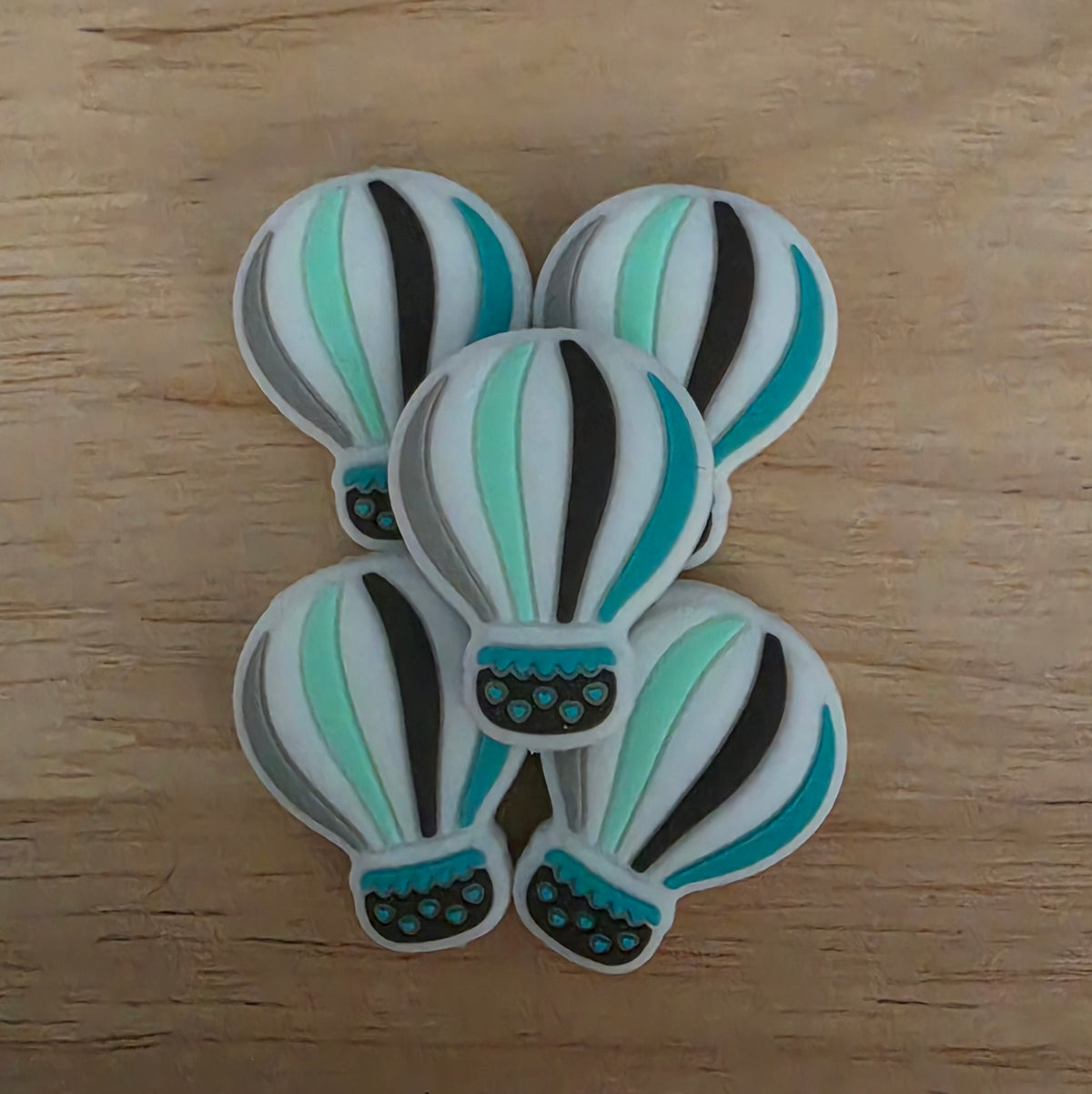 Teal Hot Air Balloon [Focal Bead]