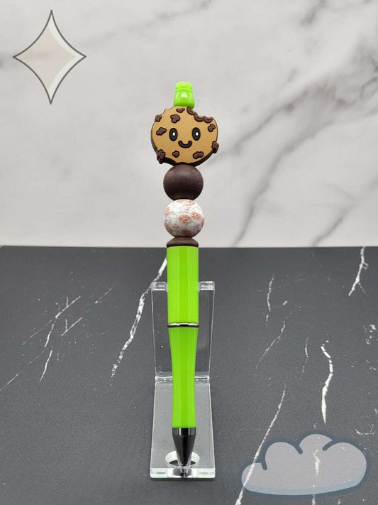 Green Cookie Monster Beaded Pen