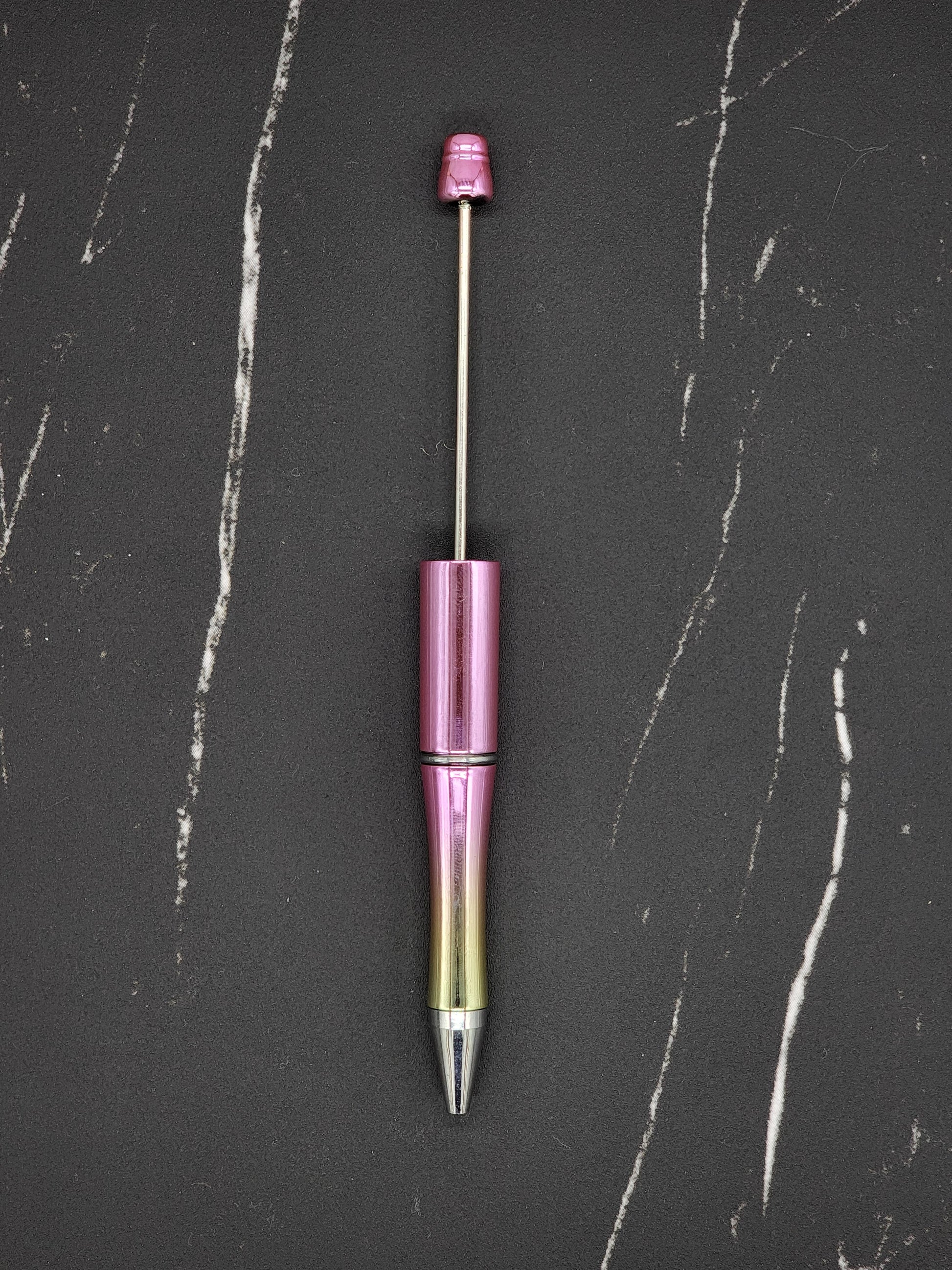 Plastic Beadable Pen Pen for DIY Bead Pen Maroon Brown