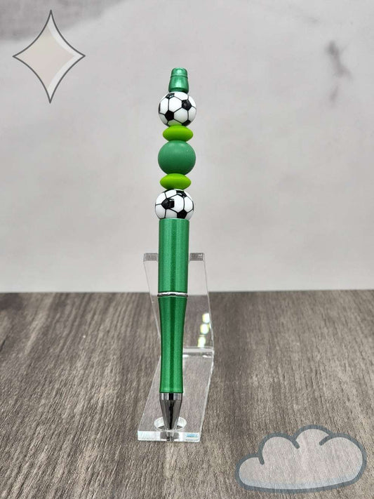 Soccer Ball Beaded Pen